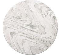 Carvapet Washable Round Area Rug 150cm/5ft Soft Fluffy Circle Carpet Rug Printed Short Pile Non Slip Floor Round Rugs for Entryway Living Room Bedroom(Beige)