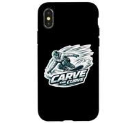 Carve The Curve Snowboard Snowboarding Snowboarder Quote Fun Case for iPhone X/XS