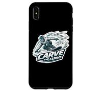 Carve The Curve Snowboard Snowboarding Snowboarder Quote Fun Case for iPhone XS Max