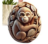 Carved Animal Craft Eggs, Resin Animal Carving Craft, Easter Carved Eggs Basket Stuffers, Egg Carving Decorations With Vivid Animal Designs, Artistic Easter Egg Craft For Beginners & Home Décor