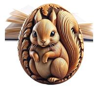Carved Animal Craft Eggs - Resin Egg Decoration Ornaments Vivid Animal Carving Egg Art Home Basket Stuffers Handmade Craft Eggs for Children and Adults Artistic