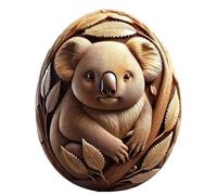 Carved Animal Craft Eggs, With Resin Material, 1piece, Home Egg Decor, Animal Carving, Vivid Detailed Finish, For Kids, Adults, And Beginners, Basket Stuffers, Or Crea-tive Craft Projects