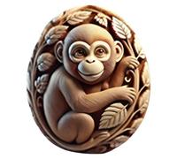 Carved Animal Craft Eggs, With Resin Material, 1piece, Home Egg Decor, Animal Carving, Vivid Detailed Finish, For Kids, Adults, And Beginners, Basket Stuffers, Or Crea-tive Craft Projects