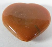 Carved Carnelian Heart - 3.3 x 3.3 cms 10.90 GMS - Blood, Fertility #5