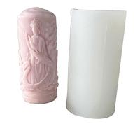 Carved Cylindrical Scented European-Style Relief Flower Making Molds Cylindrical Mold Silicone for Candles