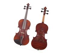 Carved figures double inlay handcarved pattern violin Acoustic Violin Maple Violin