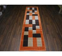 Carved Modern Large Runner/Rug 60x220cm Approx 8x2 Terra