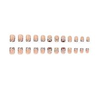 Carved Press Stick Nails Instantly Application ABS Fashionable False for Formal Outfits Evening Dresses Floral French False