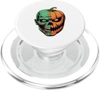 Carved Pumpkin Half As Horror Zombie Halloween Family PopSockets PopGrip for MagSafe