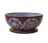 Carved Soapstone Serving,Incense Burner,Cleansing, Burning Sage, Smudge Bowl 5" x 2" -Multipurpose -seven chakra