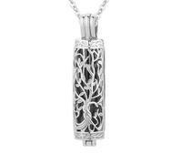 Carved Tree Necklace Ashes Vessel Ashes Necklace For Pet Urn Carry Along Memorial Locket Urn Container Leak Proof