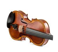 Carved Violin 3/4 1/2 1/4 4/4 Violin Spruce Flame Maple Back For Collection With Case Bow Strings(Size:3/4)