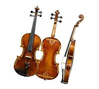 Carved Violin Classic Design Handcarved Spruce Flame Maple Back With Box Bow(Size:1/8)
