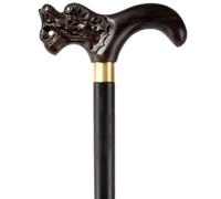 Carved Walking Stick Dragon/Phoenix Head Carved Walking Cane for Men and Women,Omic Wooden Mobility,Slip Foot Pad(A,77Cm(Use Height 145 150Cm))