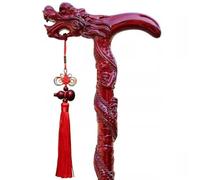 Carved walking stick, Durable Rosewood Crutch for the Disabled, for Balance & Stability