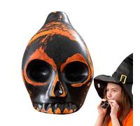 Carved Whistle Skull Shape Scary Ceramic Party Accessory