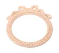 Carved Wood Bow Photo Frame Applique, 4.8 Inch Unpainted | French Vintage Style, Khaki Finish, Easy Mounting, Quick Installation, DIY Ready for Hallway or Living Room Decor