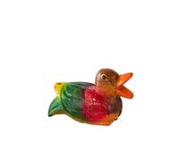 Carved Wooden Colourful Duck Flute Whistle Thai Woodwind