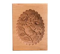 Carved Wooden Cookie Mold - Gingerbread Shortbread DIY Chocolate Stamp Biscuit Mold - Cake Raspberry Pine Cone Provence Rose (E)