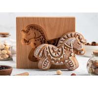 Carved Wooden Cookie Mold Kitchen Cookie Cutter Gingerbread, Cookie Stamp Molds for Springerle, Tragacanth, Marzipan, Russian Pryanik, Gingerbread, Lebkuchen and Tirggel (Horse)