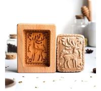 Carved Wooden Cookie Mold Kitchen Cookie Cutter Gingerbread, Cookie Stamp Molds for Springerle, Tragacanth, Marzipan, Russian Pryanik, Gingerbread, Lebkuchen and Tirggel (Deer)