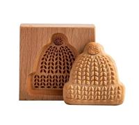 Carved Wooden Gingerbread Cookie Mold, 3D Baking Embossing Presses Stamps Gingerbread Cookie Mold for Christmas, Halloween, Easter, Kitchen DIY (8)