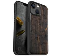 Carveit Case for iPhone 14 Case Compatible MagSafe Protective Cover Wood Hybrid TPU Shockproof Bumper For Apple 14 Magnetic Cases Design Wooden (World Map-Blackwood)