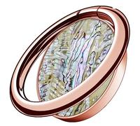 Carveit Cell Phone Ring Holder Finger Stand Metal Grip Hook Phone Kickstand for iPhone 16 Pro Max 12 13 14 15 S25 Ultra S24 S23 S22 Pixel 9-Rose Gold-Volcanic [1 Pack]