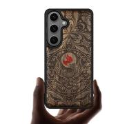 Carveit Handcrafted Case for Galaxy S26 (Phoenix Mandala) Walnut