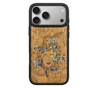 Carveit Handcrafted Case for iPhone 18 Pro Max - The Medusa Enigma-Cherry | iPhone 18 Pro Max Case - Compatible with MagSafe Wireless Chargers - Wood Engraved and Shell Inlaid - TPU Shockproof Bumper