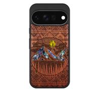 Carveit Handcrafted Case for Pixel 11, Aztec style Alpine Lakes, Rosy