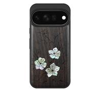 Carveit Handcrafted Case for Pixel 11 Pro, Whispering Sakura Blooms, Black