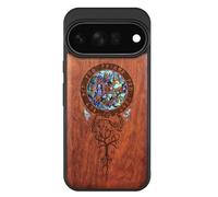 Carveit Handcrafted Case for Pixel 11 Pro XL, Eternal Compass Roots, Rosy