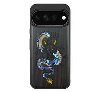Carveit Handcrafted Case for Pixel 11 Pro XL, The Oriental Dragon, Black
