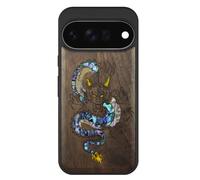 Carveit Handcrafted Case for Pixel 11, The Oriental Dragon, Walnut