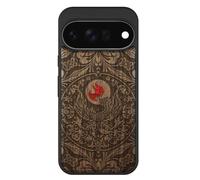 Carveit Handcrafted Case for Pixel 11, The Phoenix Mandala, Walnut