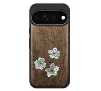 Carveit Handcrafted Case for Pixel 11, Whispering Sakura Blooms, Walnut