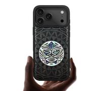 Carveit Magnetic Case for iPhone 17 Pro Max Case, Wood Artisan Engraved & Handmade Shell Inlaid, TPU Shockproof Cover, Compatible with MagSafe Wireless Chargers (Maori Moko Mandala-Blackwood)