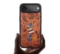 Carveit Magnetic Case for iPhone Air Case, Wood Artisan Engraved & Handmade Shell Inlaid, TPU Shockproof Cover, Compatible with MagSafe 17 Air Wireless Chargers (The Underwater World-Rosy)