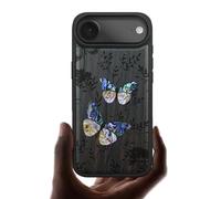 Carveit Magnetic Case for iPhone Air Case, Wood Artisan Engraved & Handmade Shell Inlaid, TPU Shockproof Cover, Compatible with MagSafe 17 Air Wireless Chargers (A Dance of Nature-Blackwood)