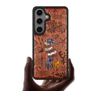 Carveit Magnetic Wooden Case for Galaxy S26+ / S26 Plus Case, Wood Artisan Engraved & Handmade Shell Inlaid, Compatible with MagSafe Wireless Chargers (The Underwater World) Rosy