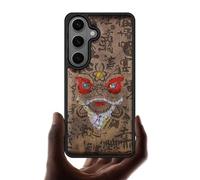 Carveit Magnetic Wooden Case for Galaxy S26+ / S26 Plus Case, Wood Artisan Engraved & Handmade Shell Inlaid, Compatible with MagSafe Wireless Chargers (Chinese Lion Dance) Walnut