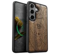 Carveit Magnetic Wooden Case for Galaxy S26+ Samsung S26 Plus Case, TPU Shockproof Cover & Wood Engraved, Compatible with MagSafe Wireless Chargers (Esoteric Cosmic Eye) Walnut