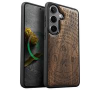 Carveit Magnetic Wooden Case for Galaxy S26+ Samsung S26 Plus Case, TPU Shockproof Cover & Wood Engraved, Compatible with MagSafe Wireless Chargers (Divine Alchemy: The Crucifix) Walnut
