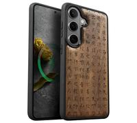 Carveit Magnetic Wooden Case for Galaxy S26+ Samsung S26 Plus Case, TPU Shockproof Cover & Wood Engraved, Compatible with MagSafe Wireless Chargers (Tao Te Ching Calligraphy) Walnut
