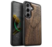 Carveit Magnetic Wooden Case for Galaxy S26+ Samsung S26 Plus Case, TPU Shockproof Cover & Wood Engraved, Compatible with MagSafe Wireless Chargers (Owl's Gaze) Walnut