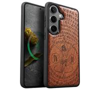 Carveit Magnetic Wooden Case for Galaxy S26+ Samsung S26 Plus Case, TPU Shockproof Cover & Wood Engraved, Compatible with MagSafe Wireless Chargers (Divine Alchemy: The Crucifix) Rosy