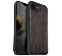 Carveit Magnetic Wooden Case for iPhone 16e 2025, Solid Wood & TPU, Artisan Engraved Design, Shockproof Cover, Compatible with MagSafe Wireless Chargers, Seeds of Dreams and Freedom - Blackwood