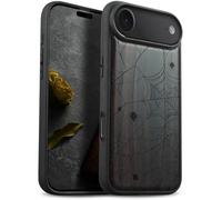 Carveit Magnetic Wooden Case for iPhone Air Case, Wood Artisan Engraved & Soft TPU Shockproof Cover, Compatible with MagSafe 17 Air Wireless Chargers (The Web Spinner's Craft) Blackwood