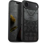 Carveit Magnetic Wooden Case for iPhone Air Case, Wood Artisan Engraved & Soft TPU Shockproof Cover, Compatible with MagSafe 17 Air Wireless Chargers (Ancient Roots, Esoteric Paths) Blackwood